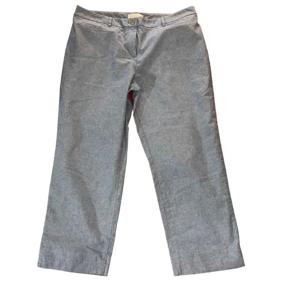 Talbots Chambray Straight Leg Pants‎ Size 14P - Picture 1 of 3